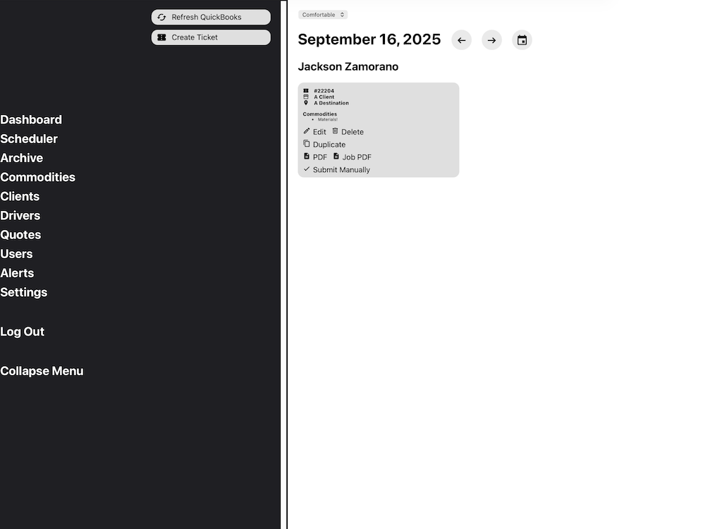 Material Dispatching